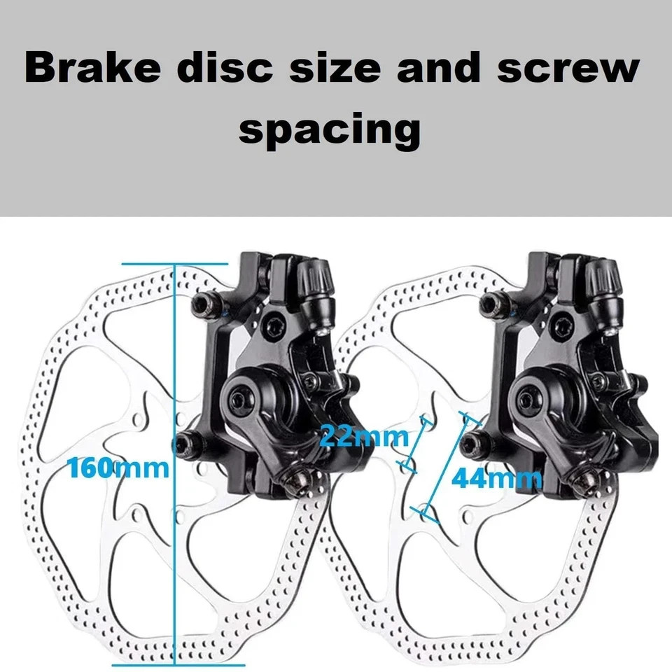 Bike Disc Brake Kit – 2 Pcs 160mm Rotors Calipers & Levers