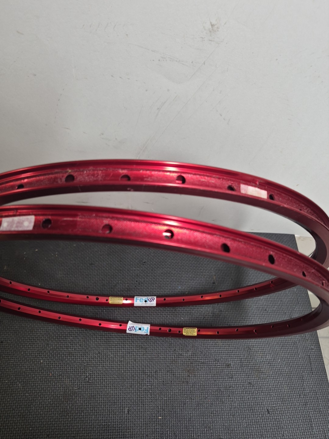 Alienation Ankle Biter 20 Inch 451×14.6mm Red Anodized 36 Hole Rims Pair 2 Used