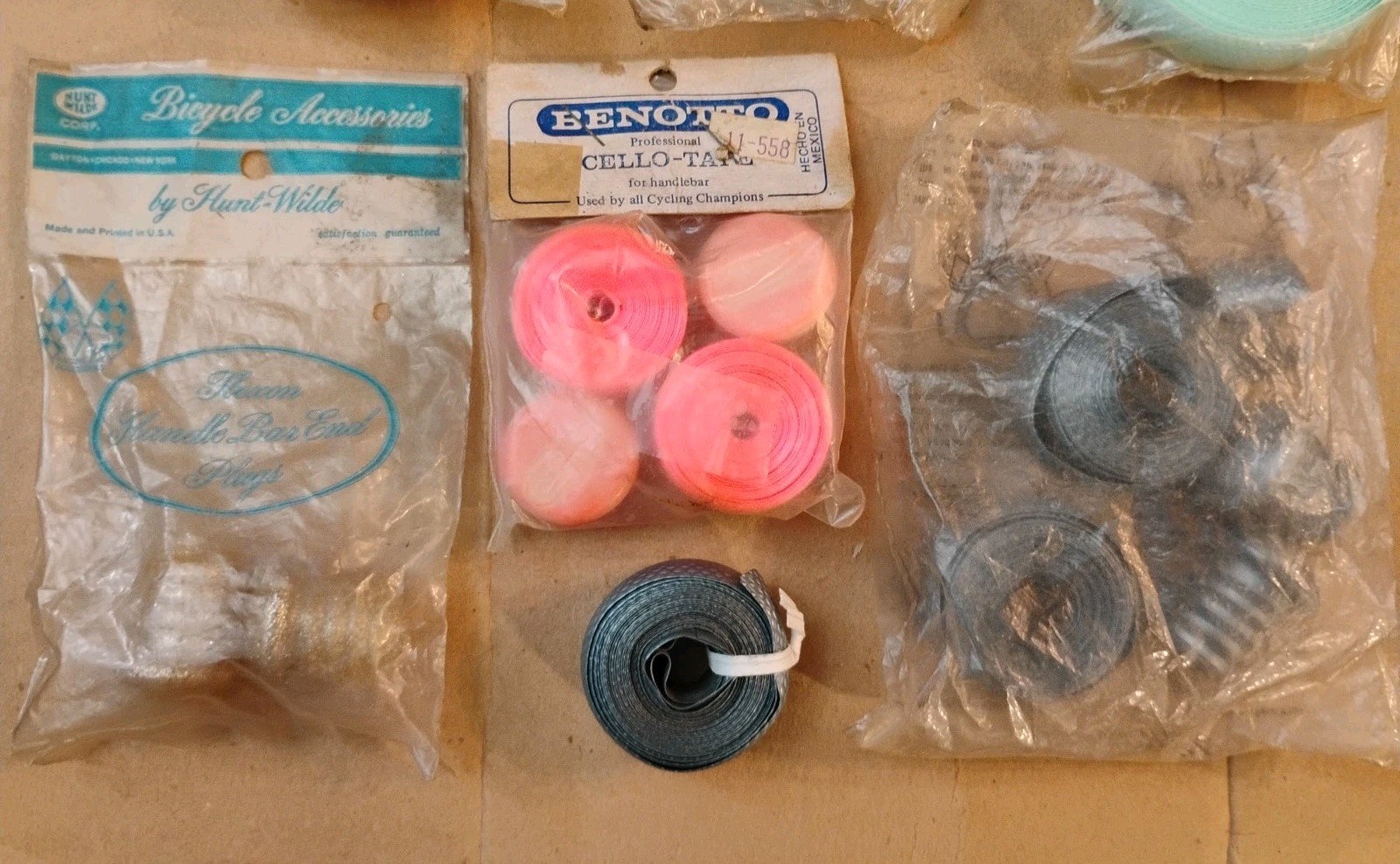 Handlebar Grips & Plugs Vintage Assorted Lot New-Old Stock, Bicycle Accessories