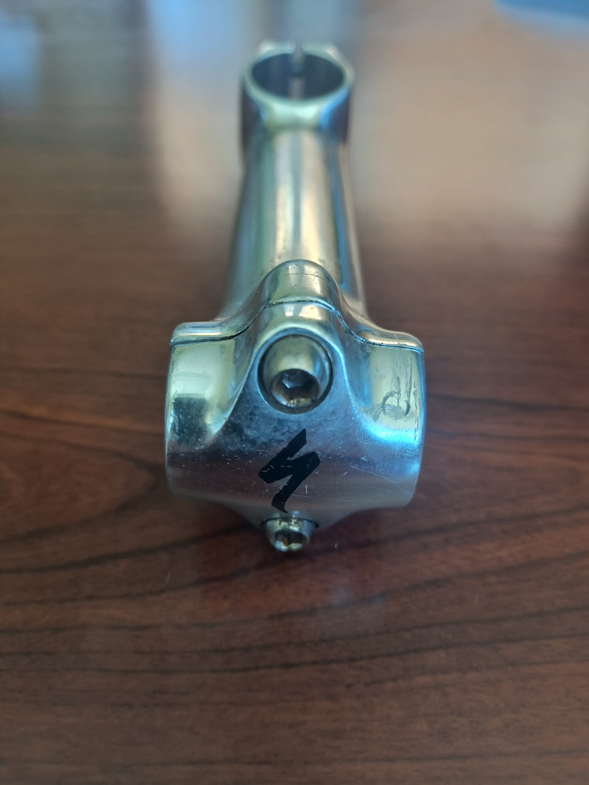 Vintage Specialized Threadless Stem, 130mm, 25.4mm, 1 1/8″, Silver/Chrome