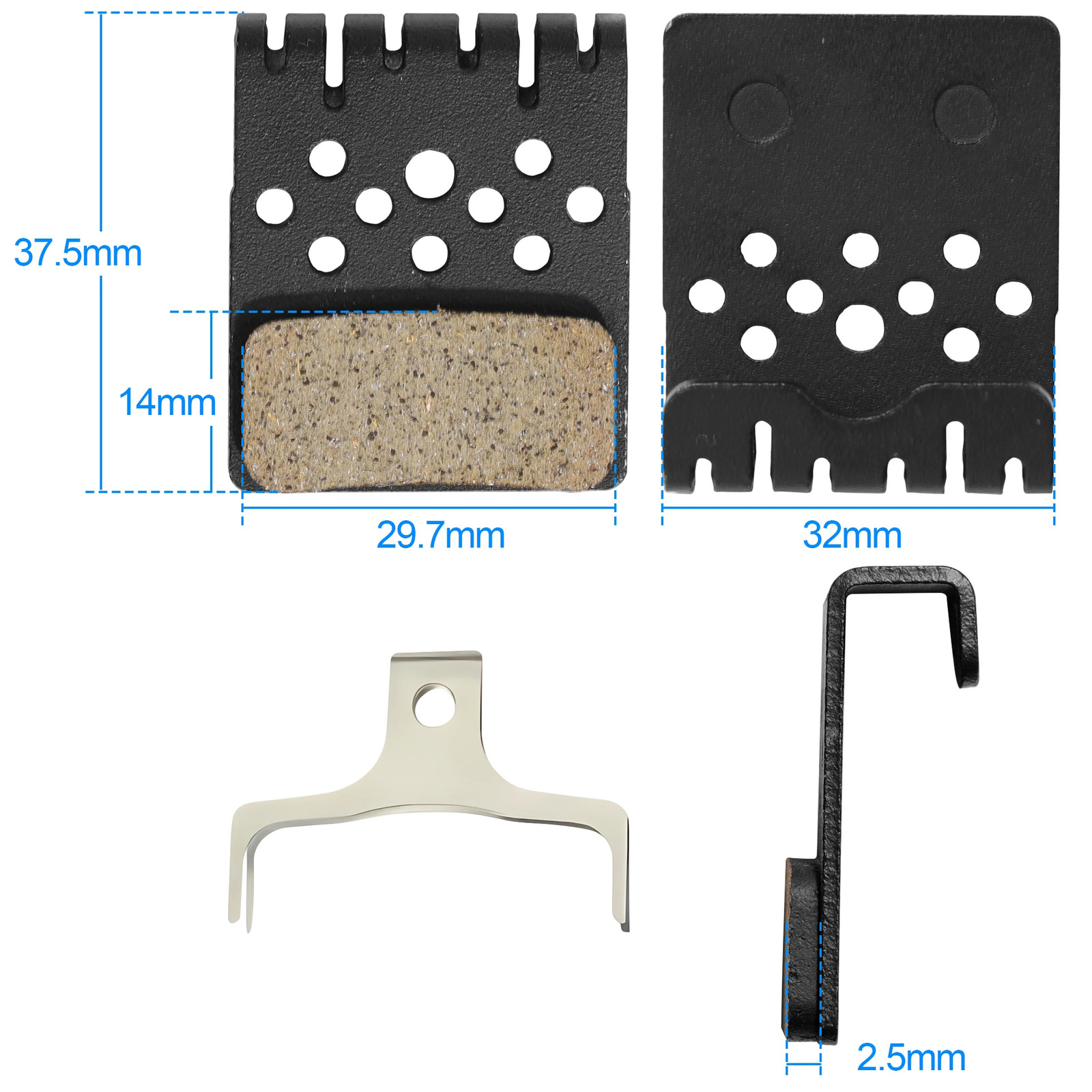 DYISLAND MTB 4-Piston Hydraulic Disc Brake Set 850/1500mm Ceramic Pads AM DH