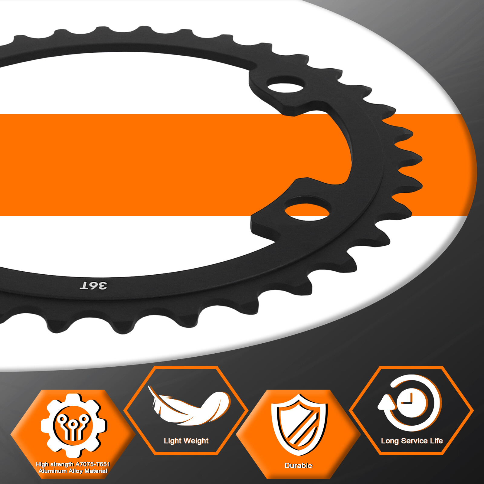 110 BCD Single/Double Bicycle Chainring 34/36/39/50/52/53T 4 Bolts for Shimano