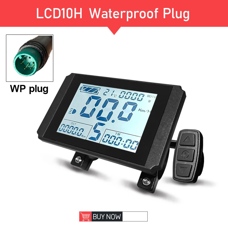 E-bike Display 24V/36V/48V LCD10H Ebike LCD SM/Waterproof Plug Display