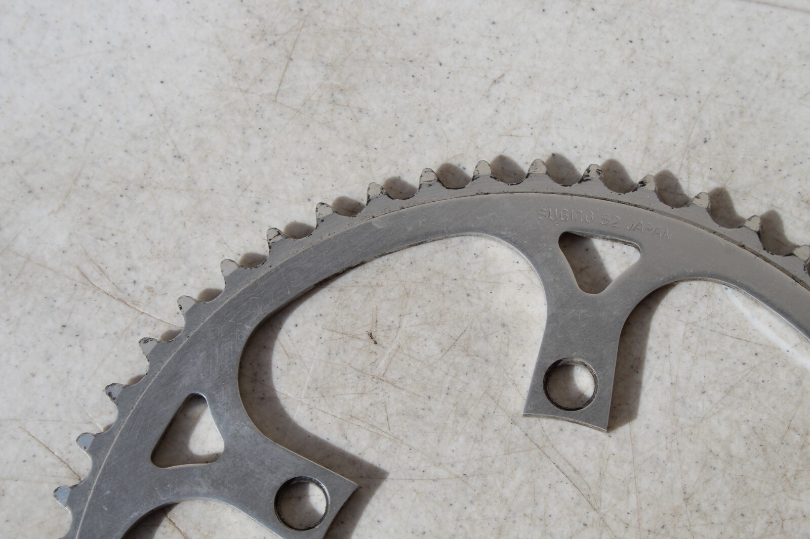 Retro Vintage Sugino 52 Tooth Silver Chainring 110 BCD JAPAN