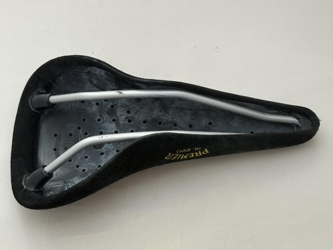 Premier SL 2270 Black Suede Lightweight Saddle 227g Aluminum Rails