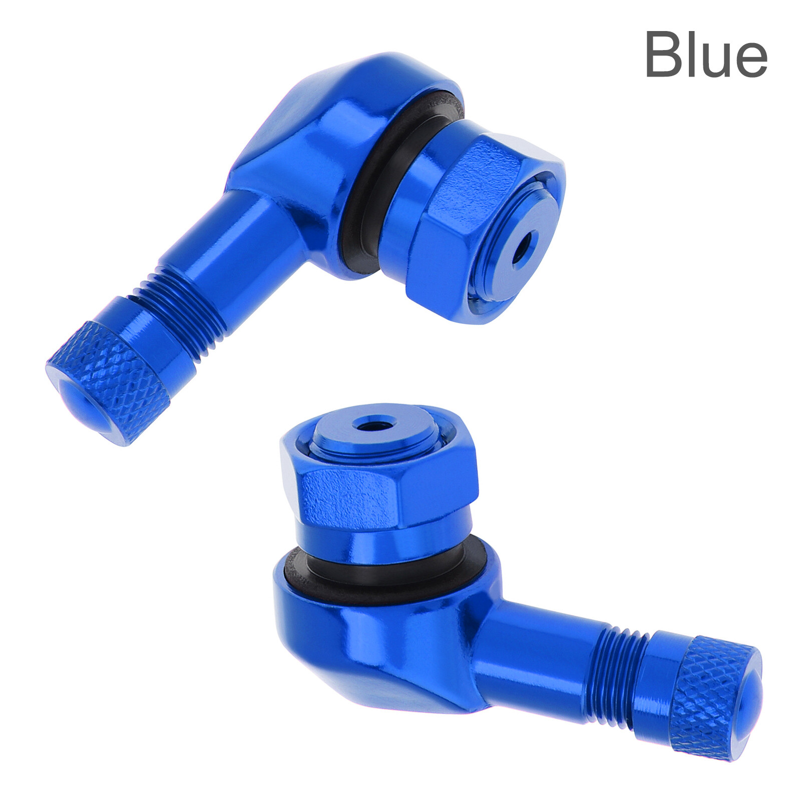 2PCS Motorcycle CNC Aluminum Alloy 11.3mm Tire Wheel Stem Valve 90 Degree Angled