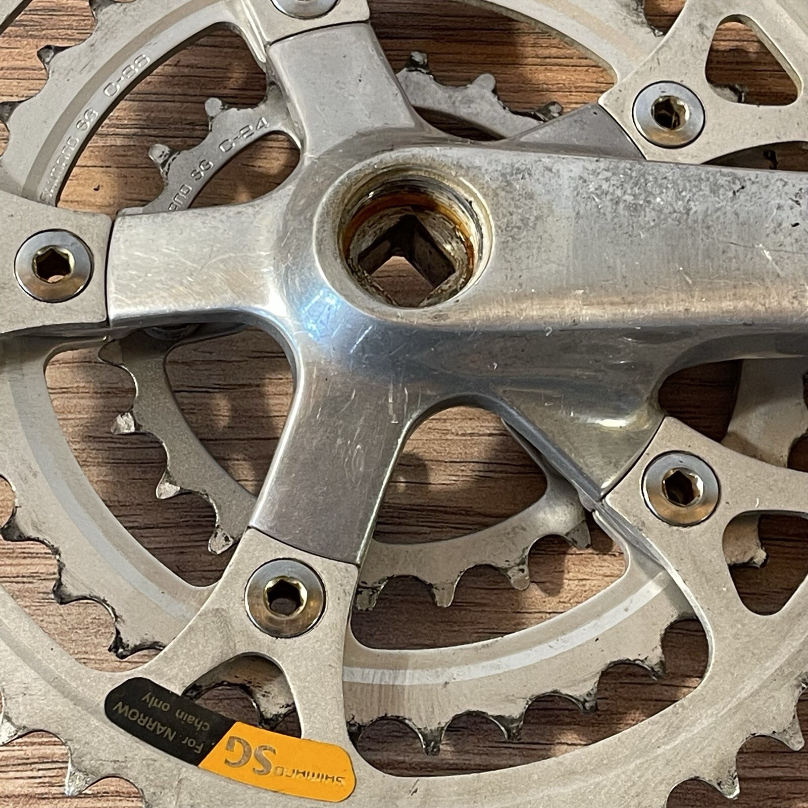 Vintage Shimano Deore FC-MT60 Crankset 175 46 / 36 / 24 Triple