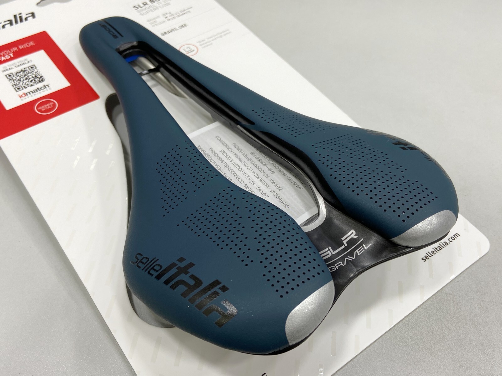 Selle Italia SLR Boost Gravel Ti316 Superflow L3(145x248mm) Saddle Blue Granite