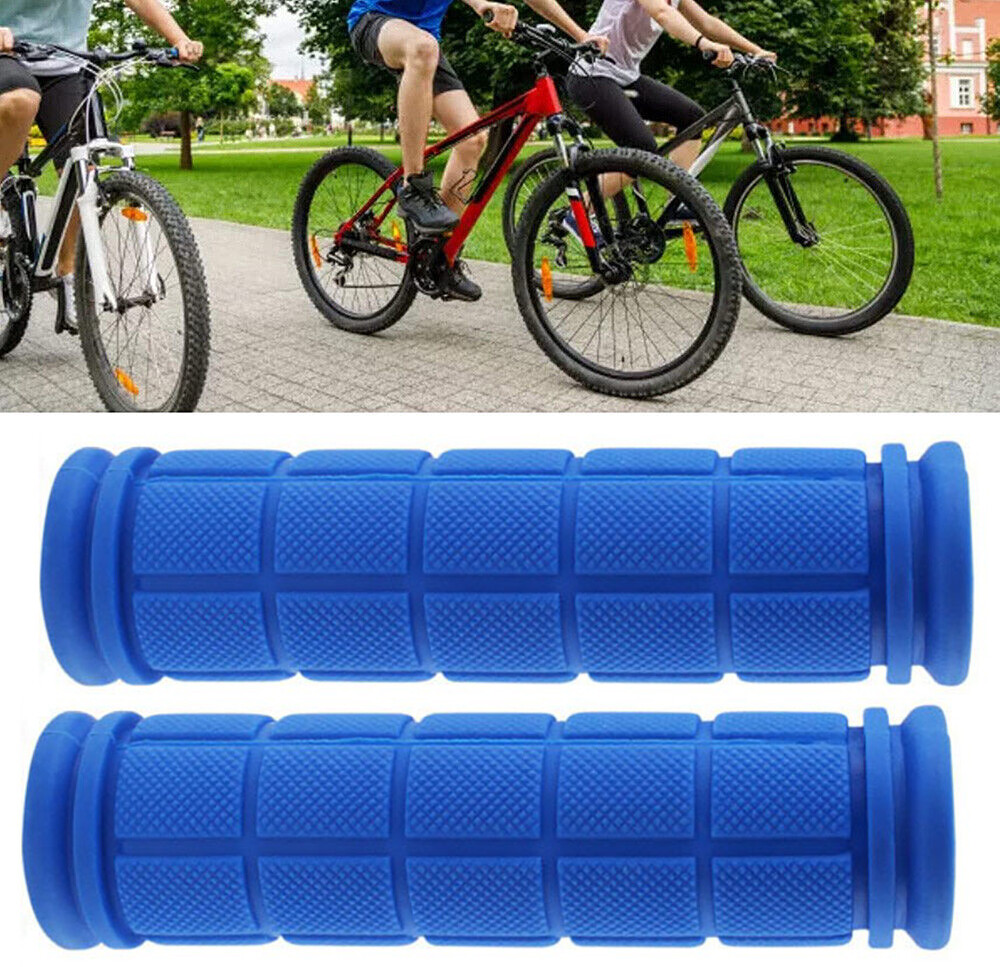 2 PC Mountain Bike Bicycle Cycling Handlebar Anti-Slip Soft Rubber Hand Grips