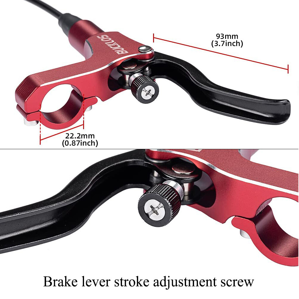 BUCKLOS Front Rear Hydraulic Disc Brake Mountain Road Bike 160/180/203mm Rotors