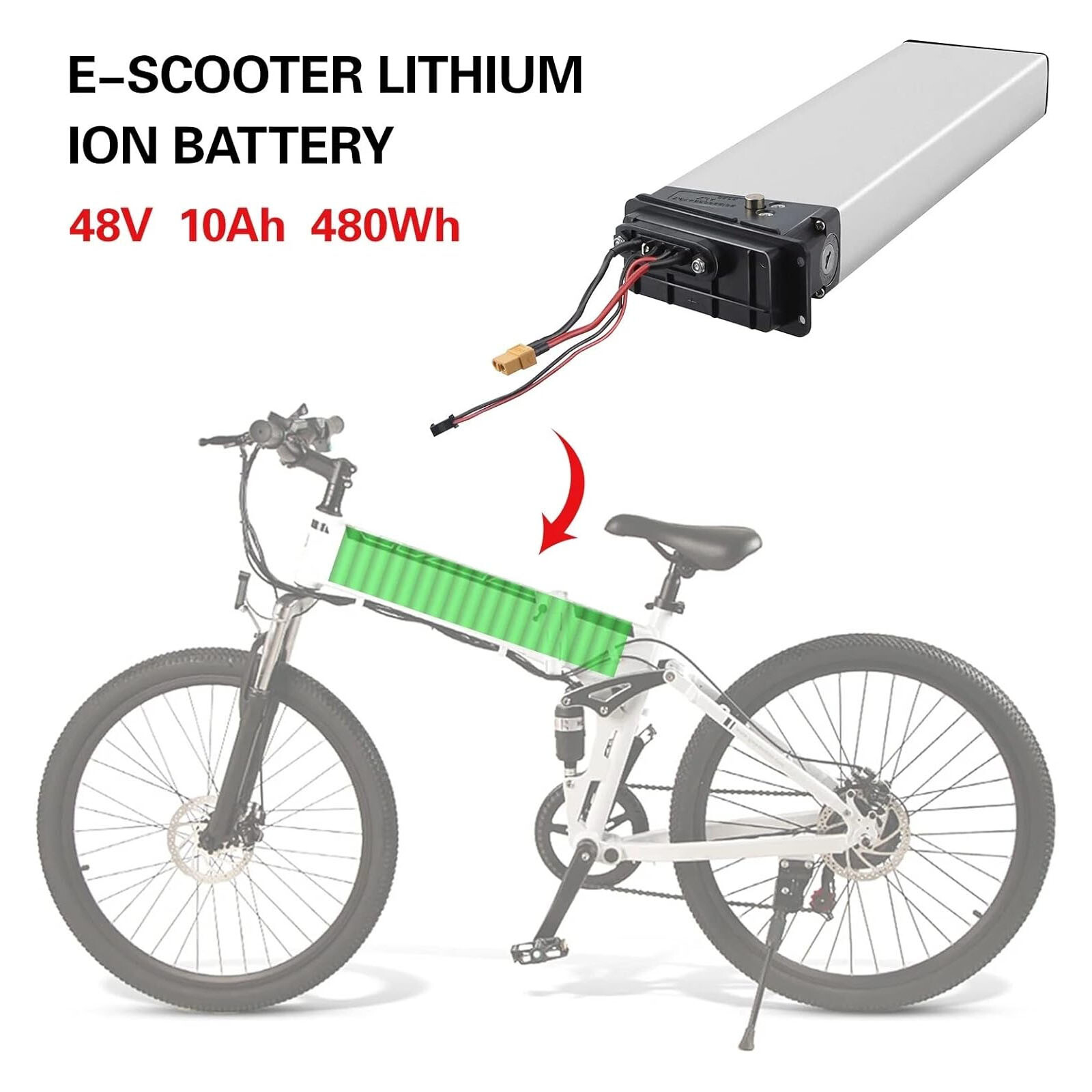48V 10Ah Sliverfish Lithium-ion Battery For 500W Electric Bicycle E-bike Battery