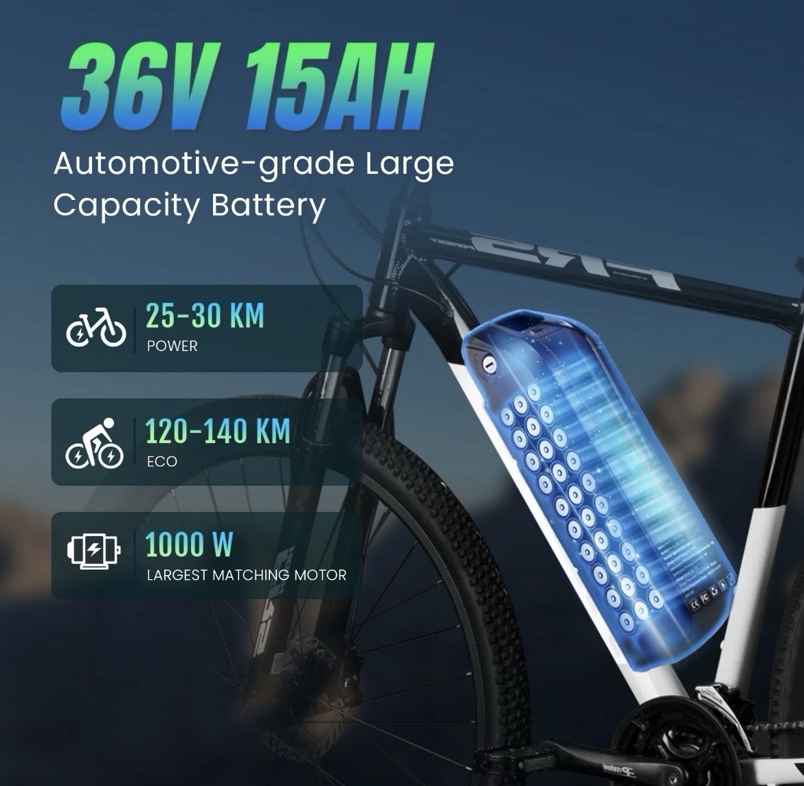 NEW 36V 15Ah Battery Ebike Electric Bike Bicycle Scooter 5 Pin LED Indicator 30A