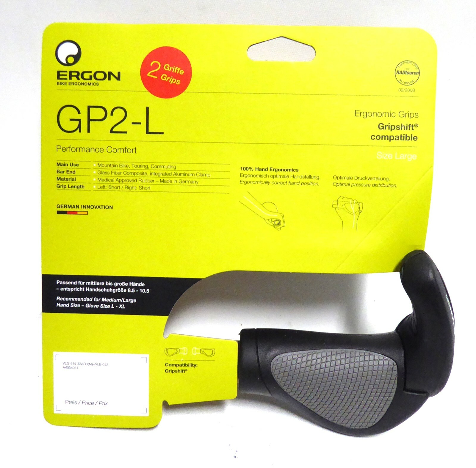 Ergon GP2-L Gripshift Compatible, Lock-On, Large