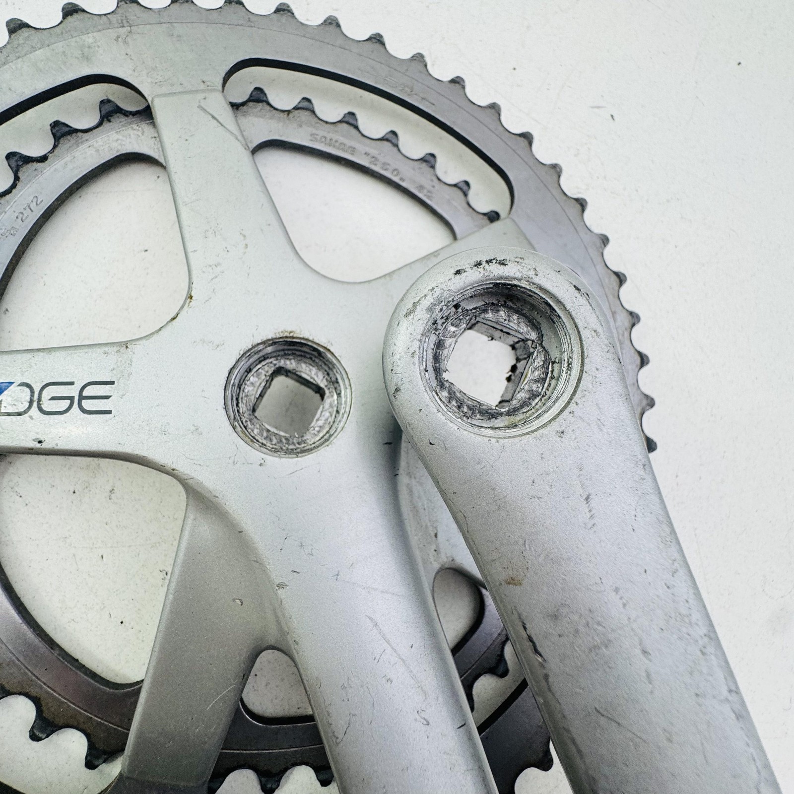 Vintage SR EDGE Double Crankset Road Bike170mm 52/42T Silver Japan A22