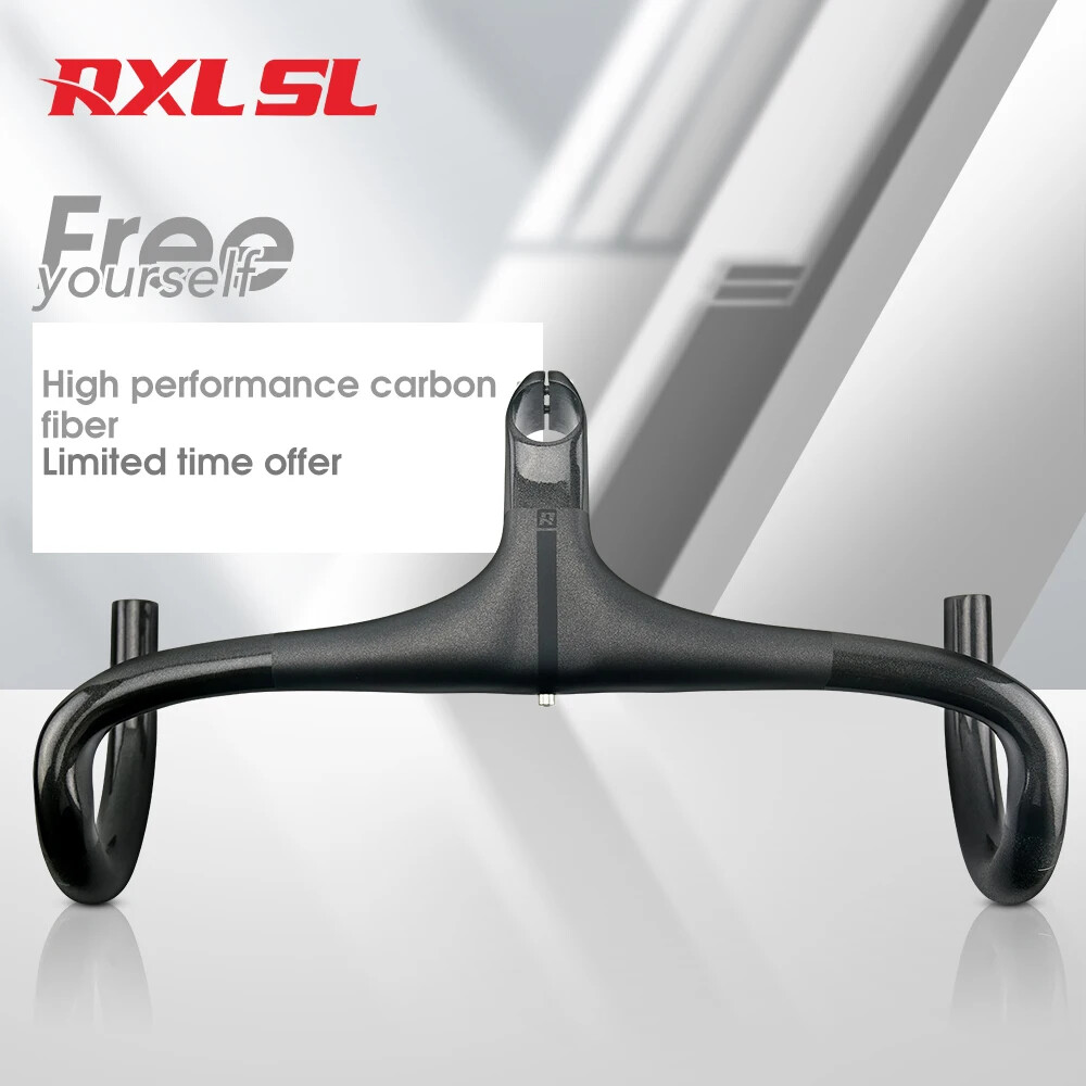 400/420/440mm Carbon Racing Road Bike Integrated Handlebar Stem Drop Bar 1-1/8″