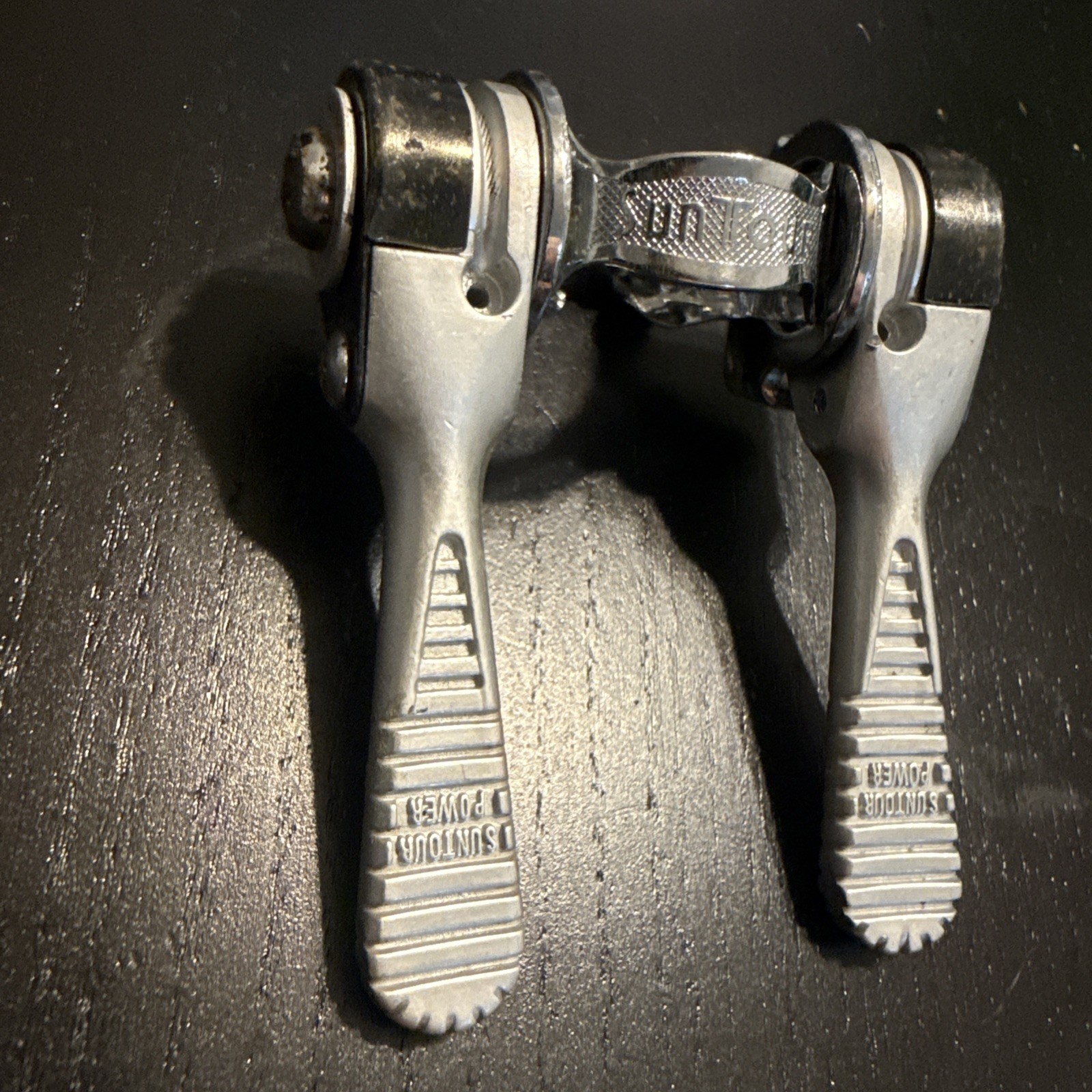 Vintage 70s Suntour Power Shifter Levers Friction Ratchet DownTube 28.6 mm