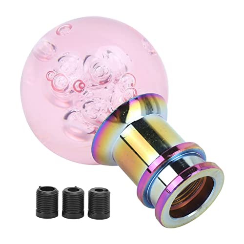 Universal Manual Gear Shift Knob, Crystal Bubble Acrylic Design with 3