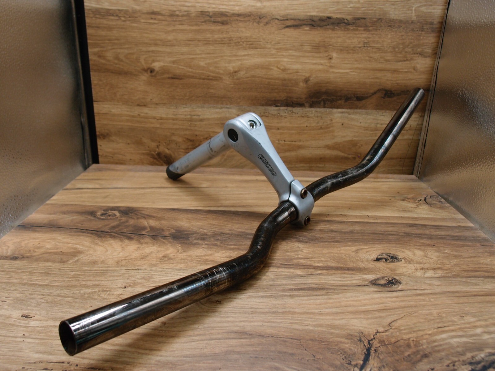 1998 steel riser handlebar Schauff + adjustable quill stem Tattoo Kalloy 25.4 mm