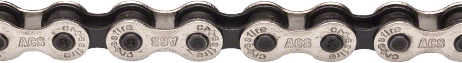 ACS Crossfire Chain – Single Speed 1/2″ x 1/8″, 106 Links, Silver