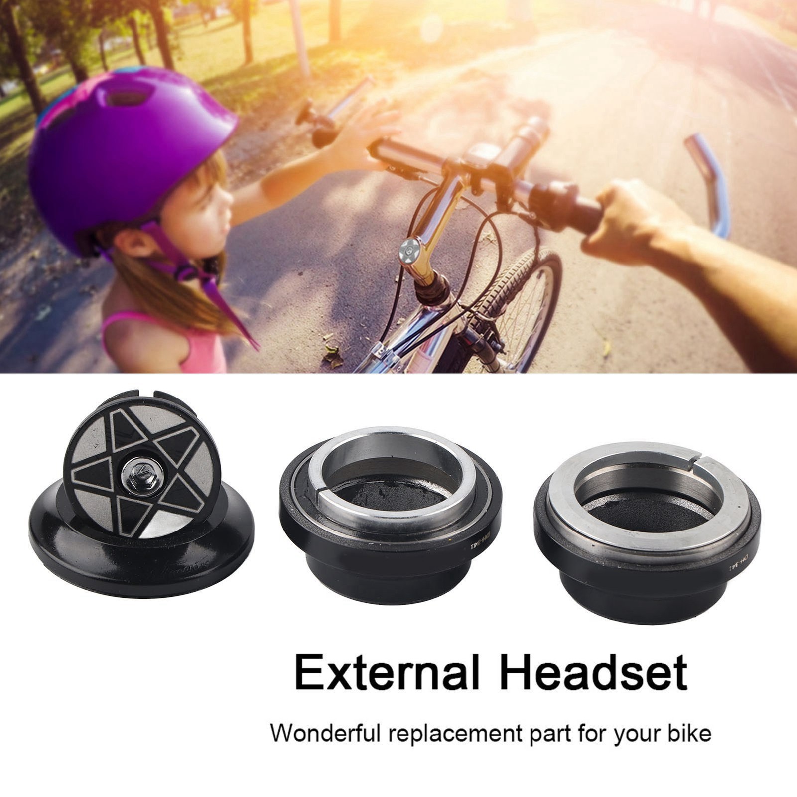Aluminum Alloy 34mm Bicycle Bike Headset For 28.6mm Straight Steerer Fork