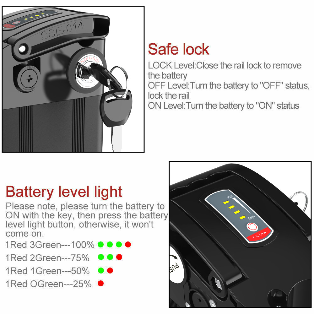 36V 48V Fat tire folding Lithium Ebike Battery Electric Bike Bicycle battery Kit