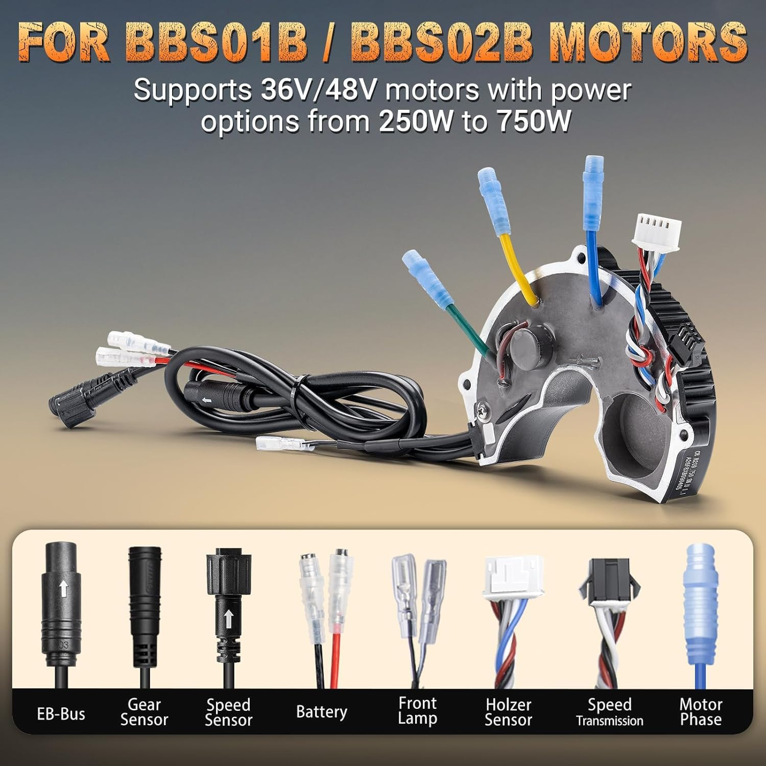 Controller 36V 250W/350W/500W/48V 500W/750W/1000W/ 52V 1000W for Mid Drive Contr