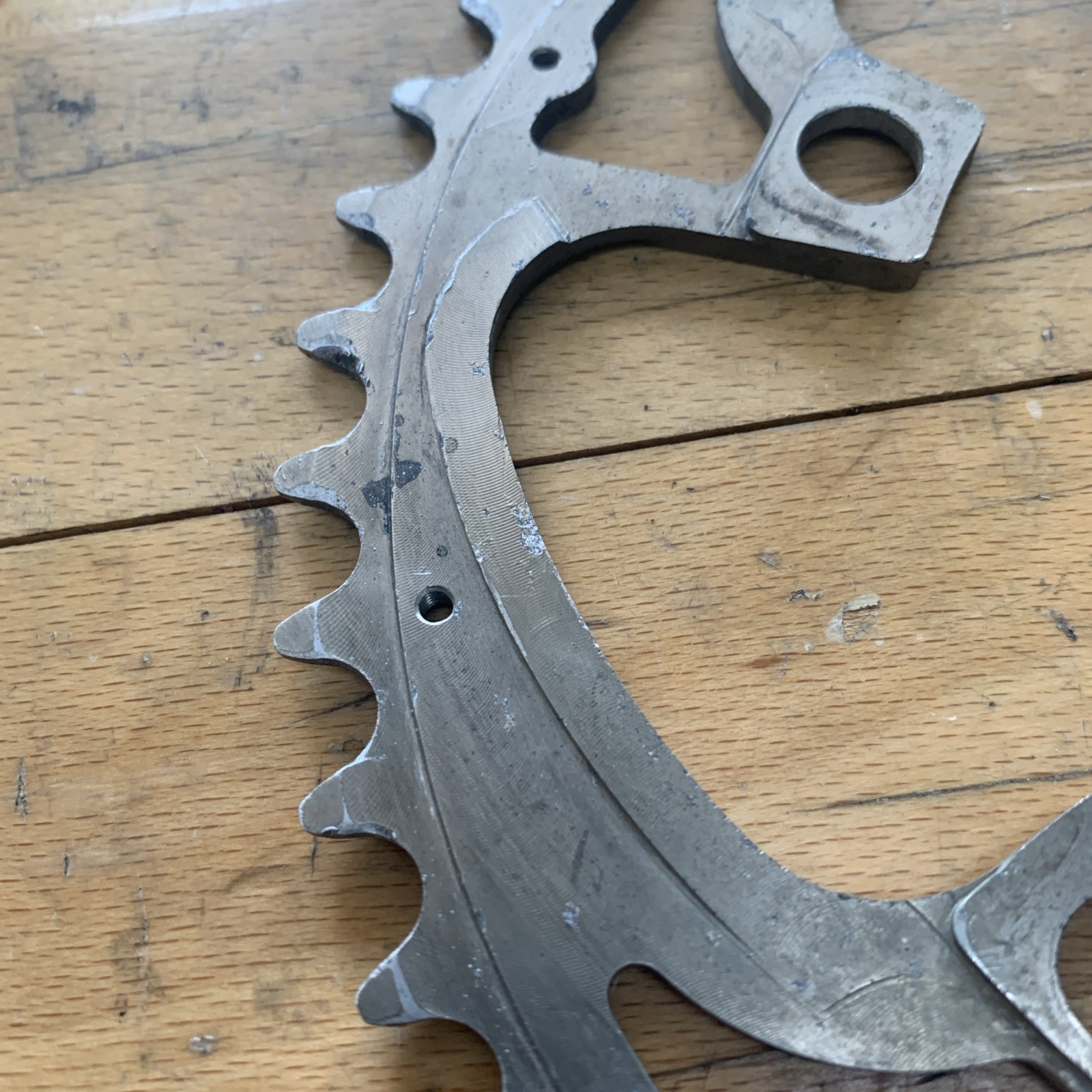 Real Designs Chainring 110mm BCD 45T Silver Vintage Mountain Bike Yeti Kooka CNC