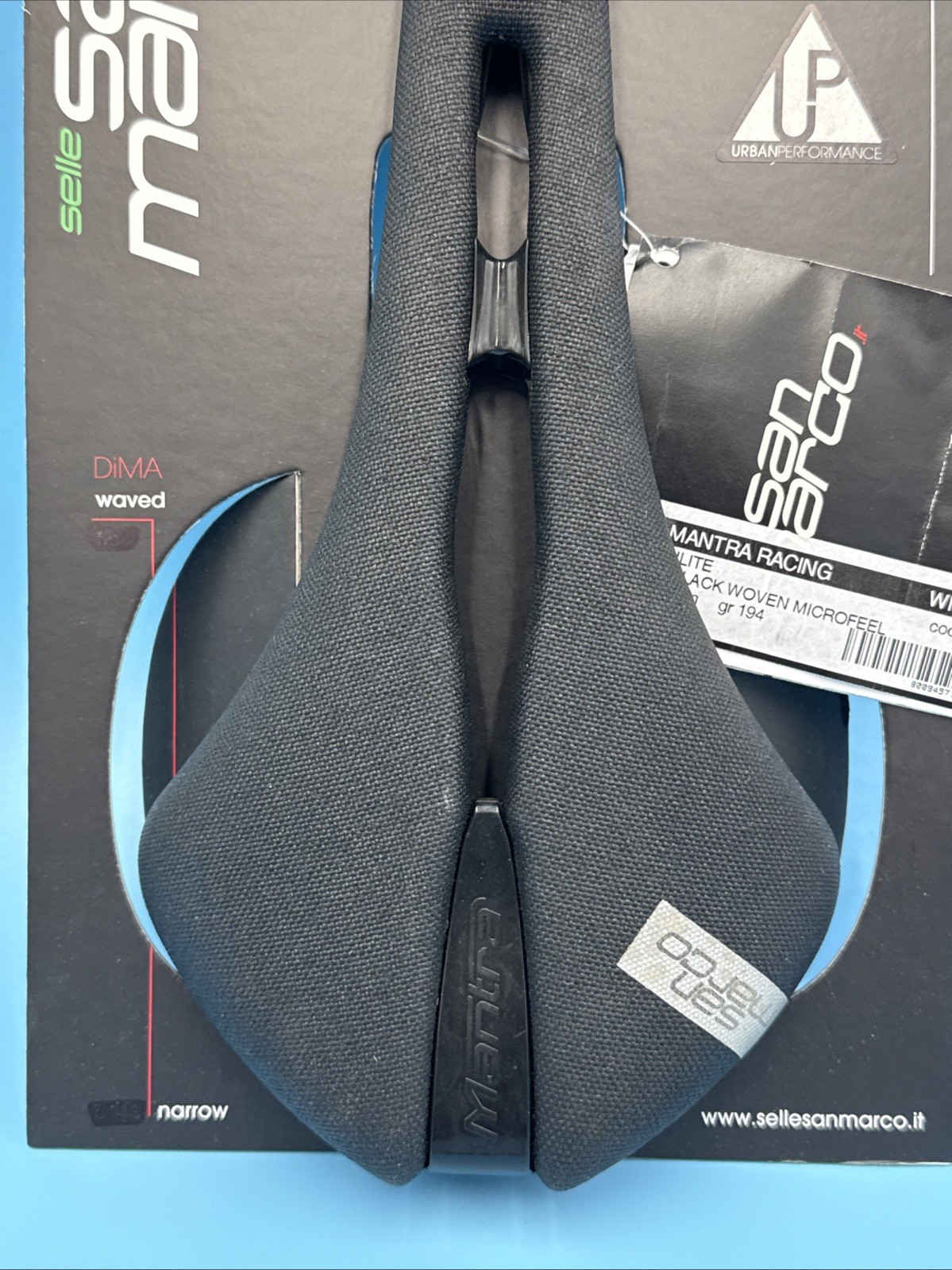 Selle San Marco MANTRA Racing Wide Black Woven Microfeel Saddle XSilite Rail