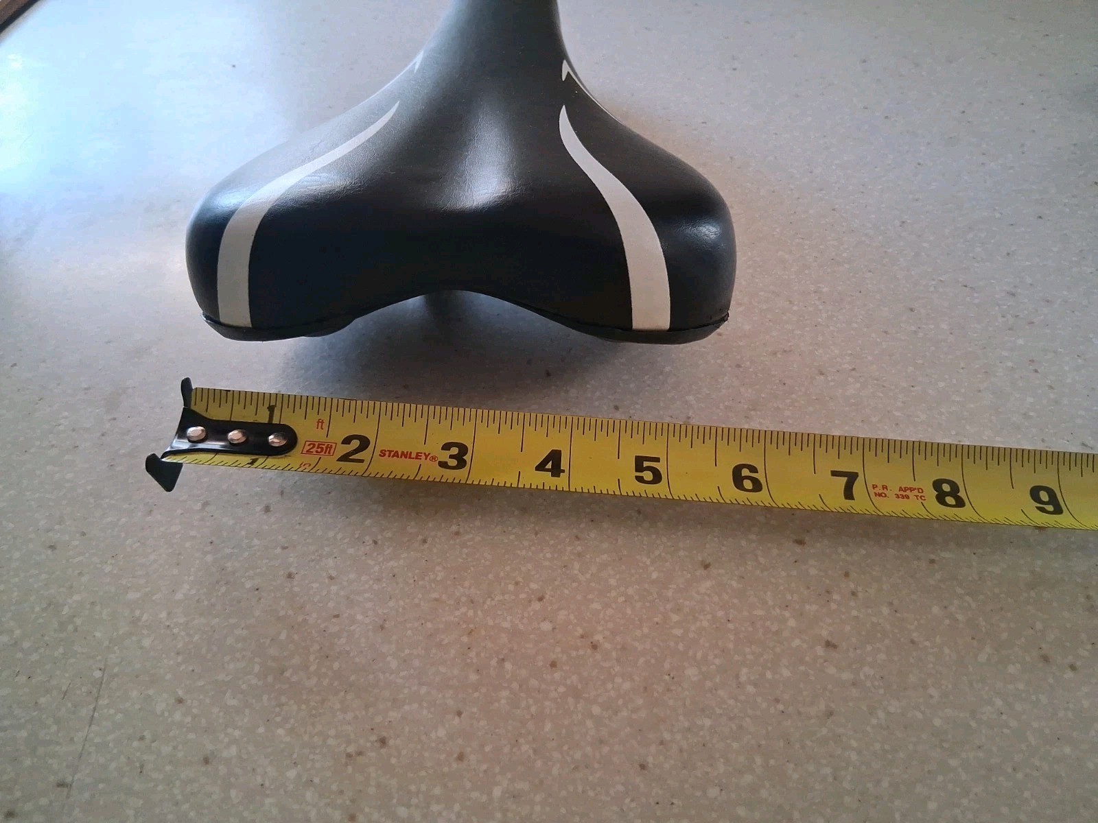 BMX Unisex Bike Seat 10.50” Long All Black Sleek Design