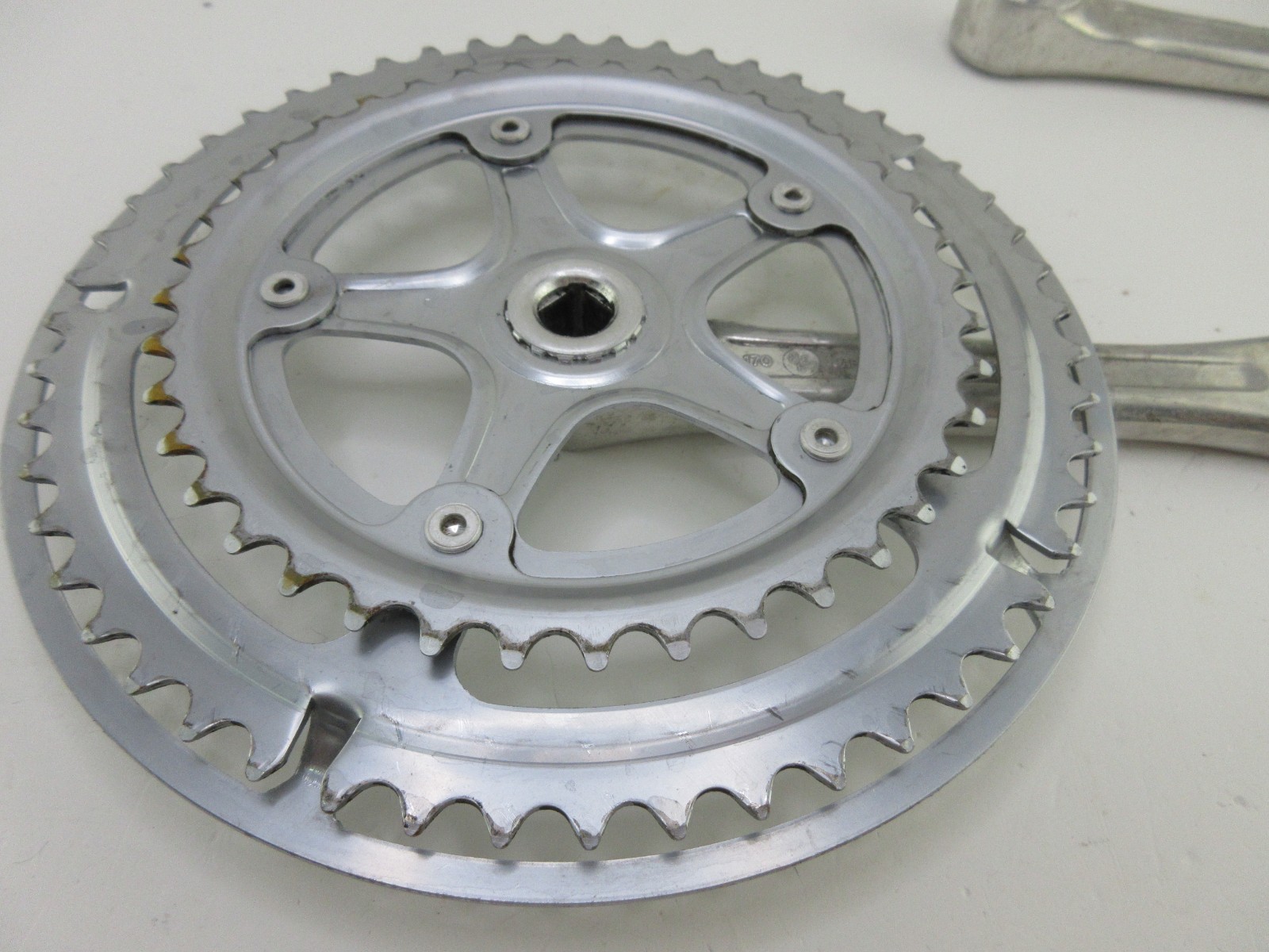 SR Suntour Custom Vintage Bicycle Crankset 170mm 40/52T Double Chainring Silver