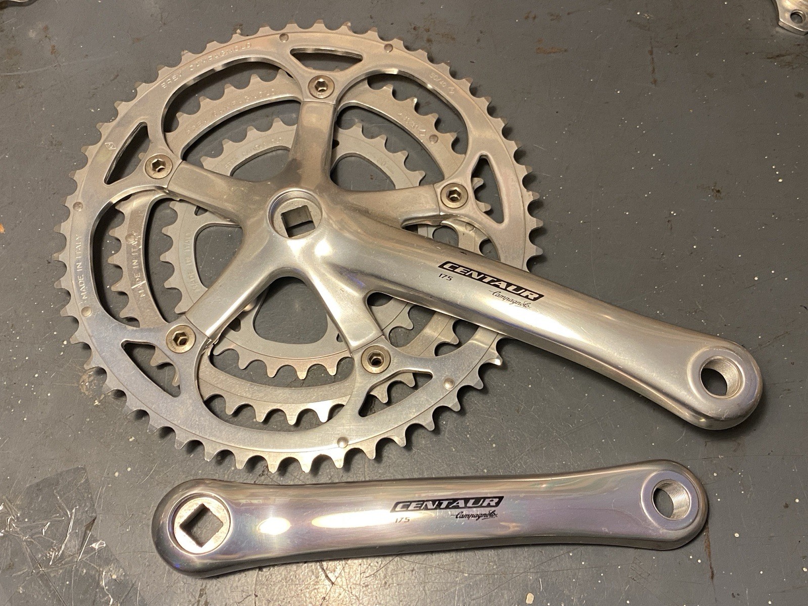 Vintage NOS Campagnolo Centaur Triple Crankset 9 Speed 175mm 50/40/30t