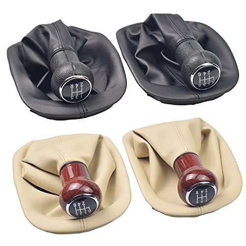 5/6 Speed Gear Stick Shift Knob Leather Boot for VW Passat b5 5 speed beige