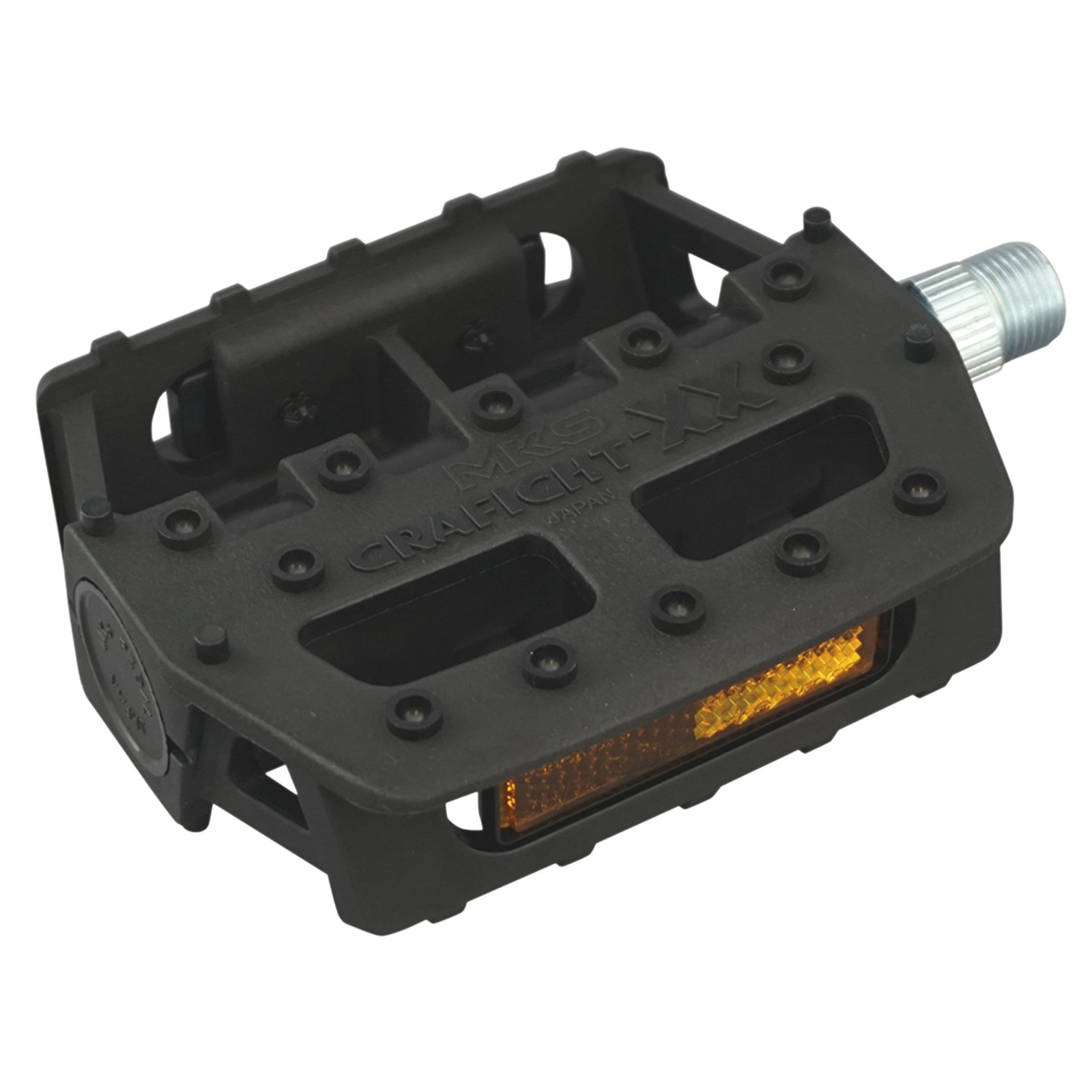 Mikashima (MKS) Bicycle Pedals GRAFIGHT-XX (Graphite-XX) 1/2-inch core, Black