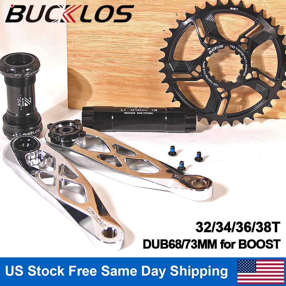 BUCKLOS DH MTB Bike 170mm Crankest Arm Chainring 32/34/36/38T DUB 29mm BB68/73mm
