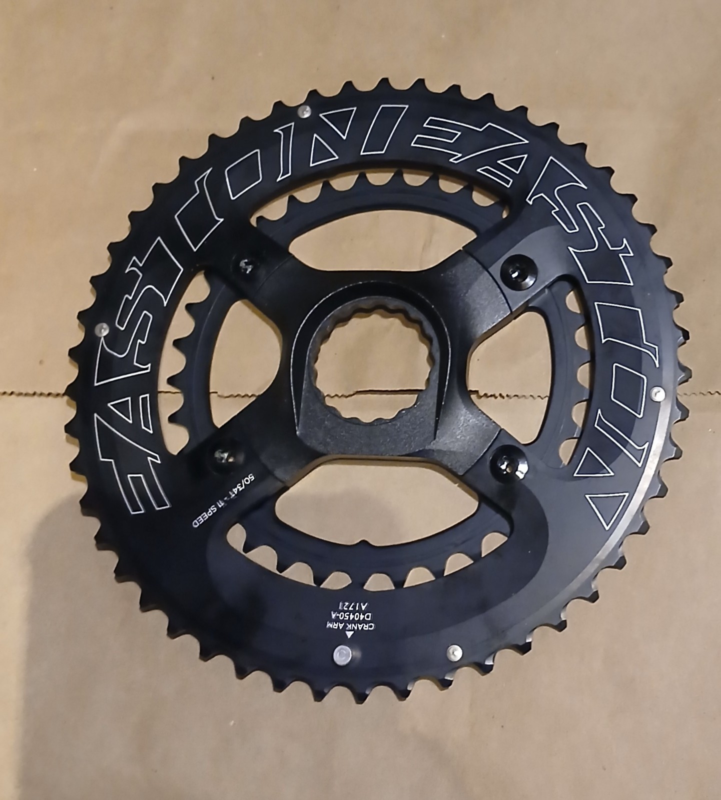 Easton EC90 SL 50/34- 11 Speed Chainring Combo On 4-Arm Spider. New Take Off.