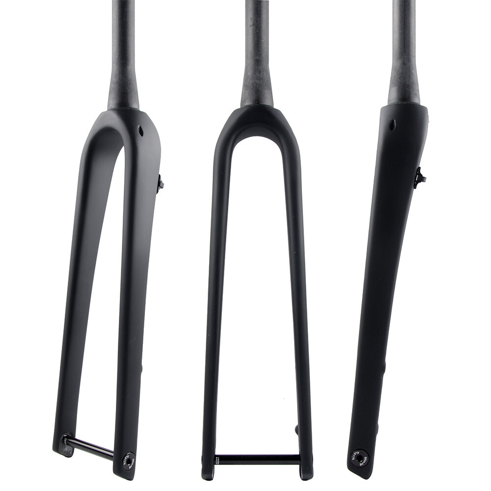 Full Carbon Gravel Road Bicycle Forks 700*42C QR or Thru Axle Disc Bike Fork