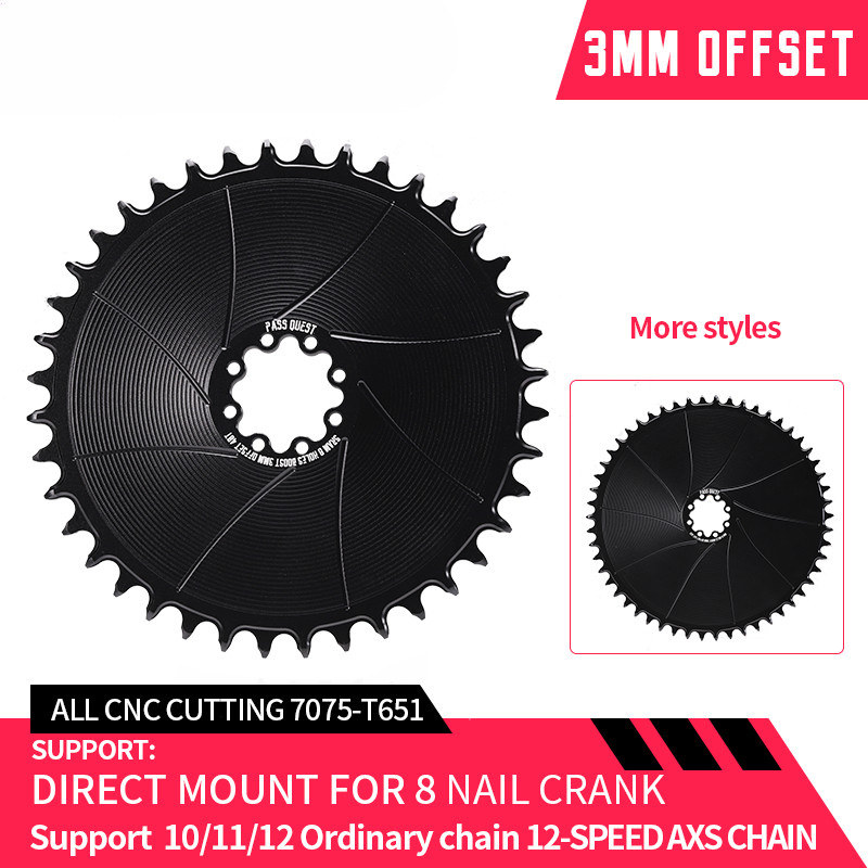 Bicycle Chainring 3mm Offset Norrow Wide Teeth Disc Direct Mount Chainwheel