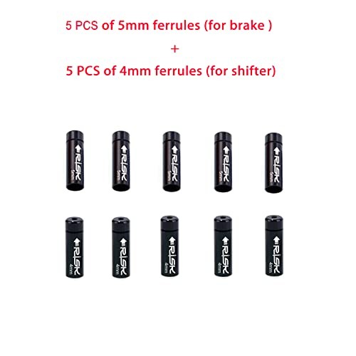 5mm and 4mm Aluminum Alloy Bike Brake Black, 5 pcs of 5mm + 5 pcs of 4mm