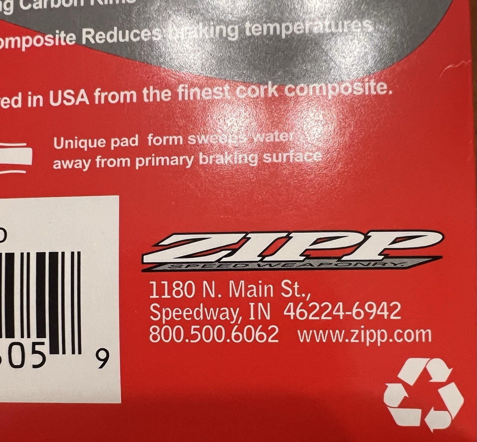 NEW! Zipp Speed Weaponry High-Performance Composite Cork Brake Pads – Campagnolo