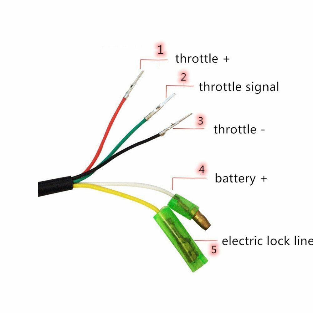 EBike 24V/36V/48V 250W/350W/500W Motor Brushed Controller +Twist Throttle Grip