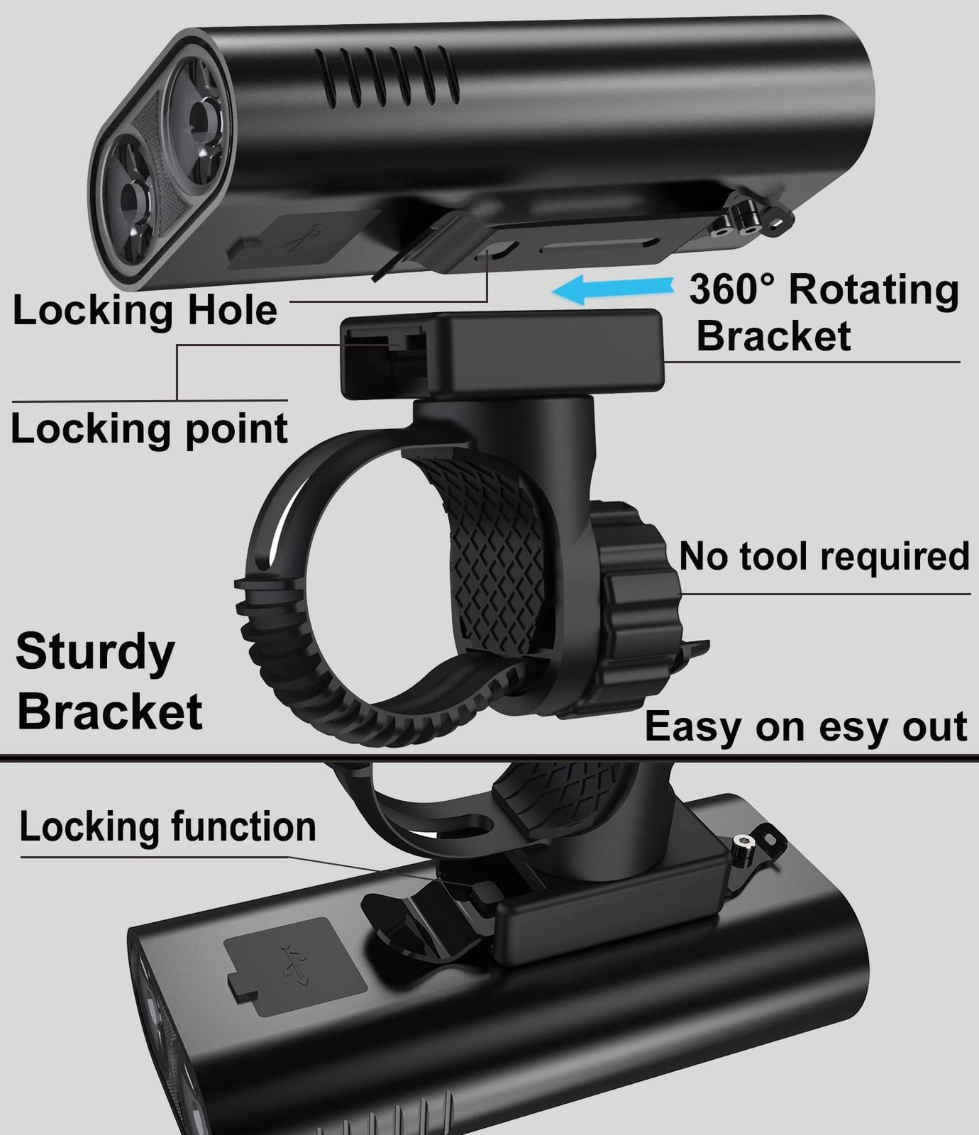 6400mAh Bike Lights for Night Riding, USB C Rechargeable Bicycle Headlight an…