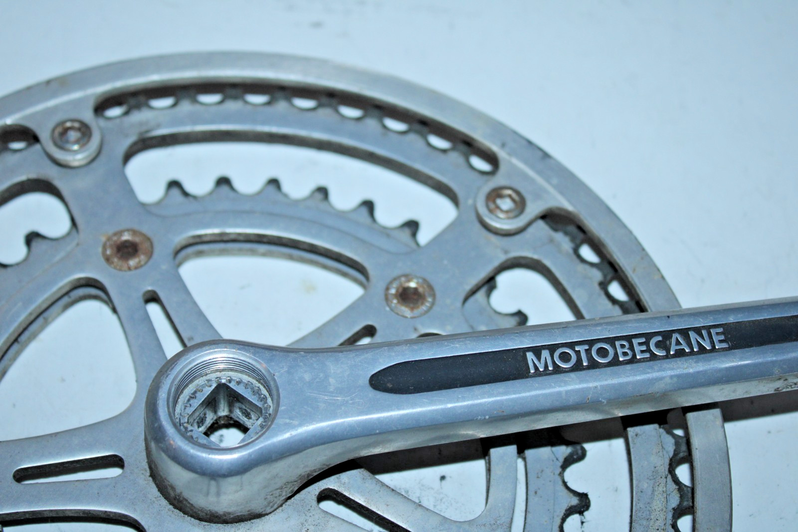 1973 Motobecane SR Silstar Drive Side Crank Arm Silver 170mm 40/52T Japan JIS :)