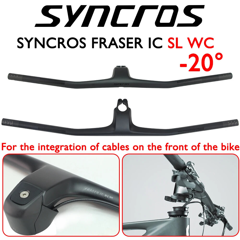 740mm Full Carbon MTB Bicycle Integrated Handlebar With -20° Stem 70/80/90/100mm