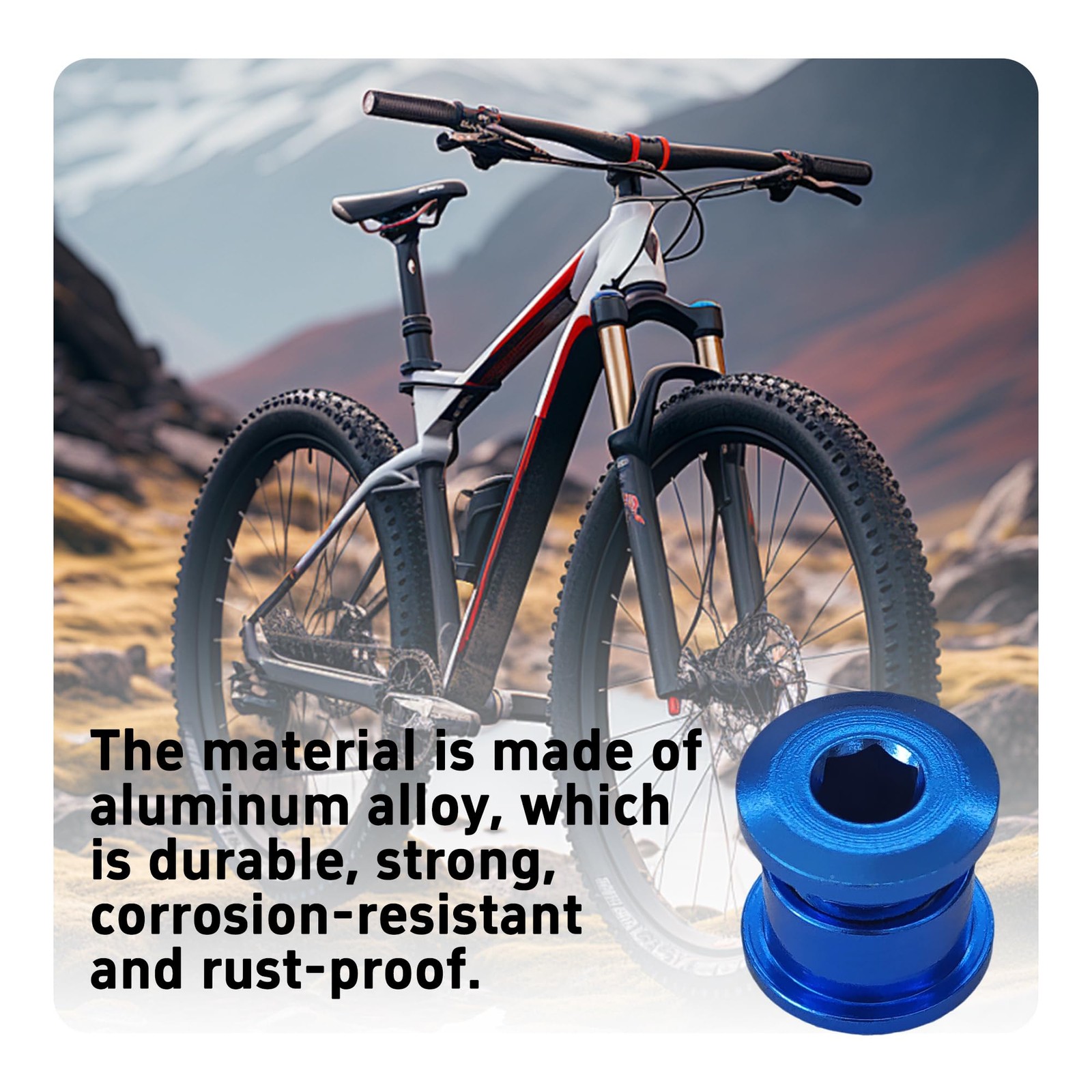 5PCS M8 Chainring Bolts, 7075 Aluminum Alloy Bike Crankset Screws, Single Cha…