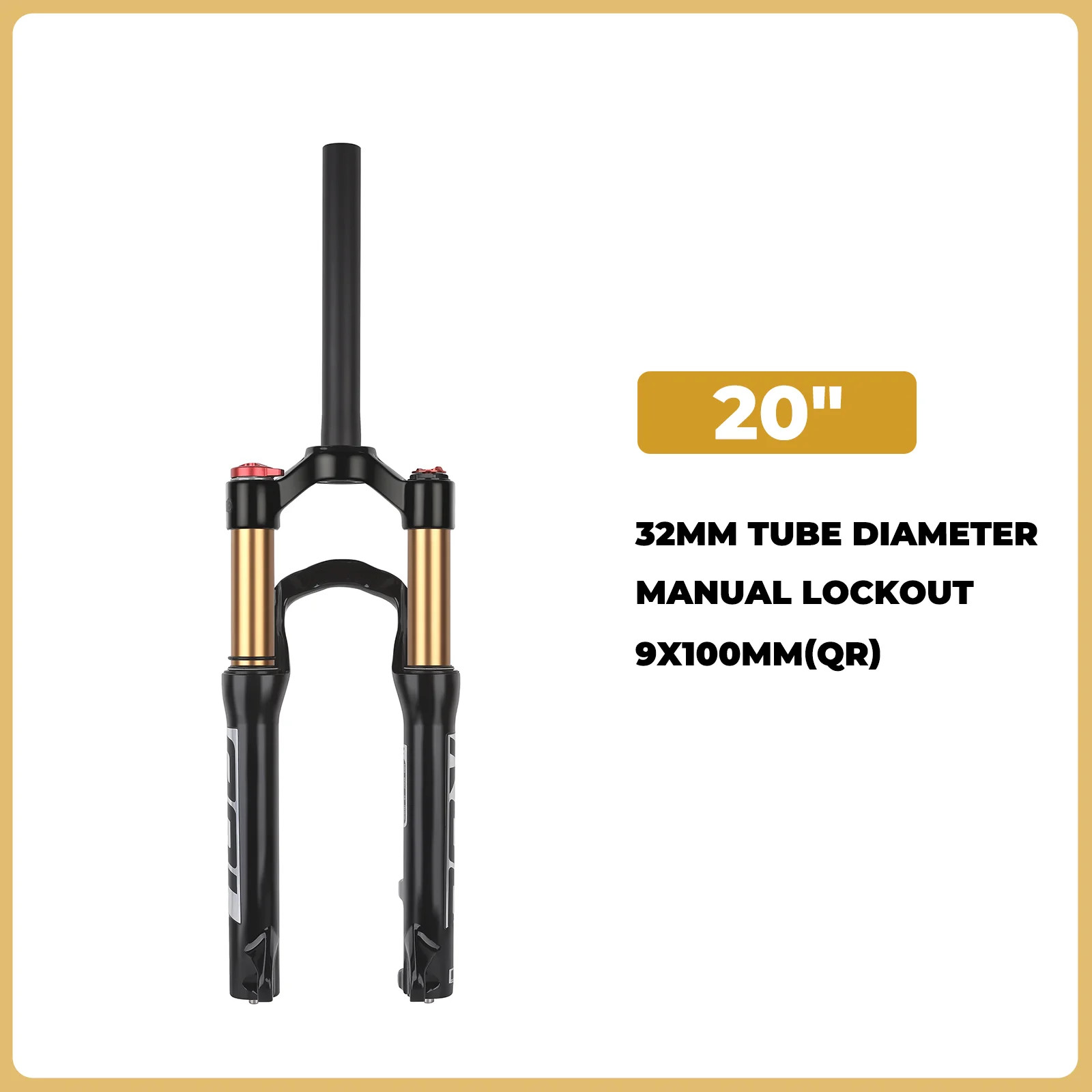 MTB Suspension Fork 20/24Inch Manual/Remote Lockout Air Oil Fork 100mm Travel