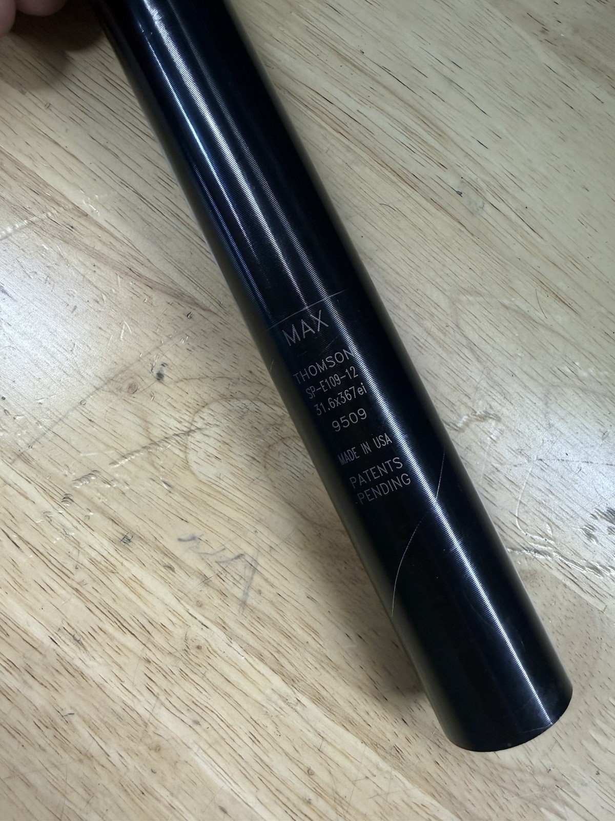 THOMSON Elite ZERO Setback 31.6mm x 367mm Black Seatpost