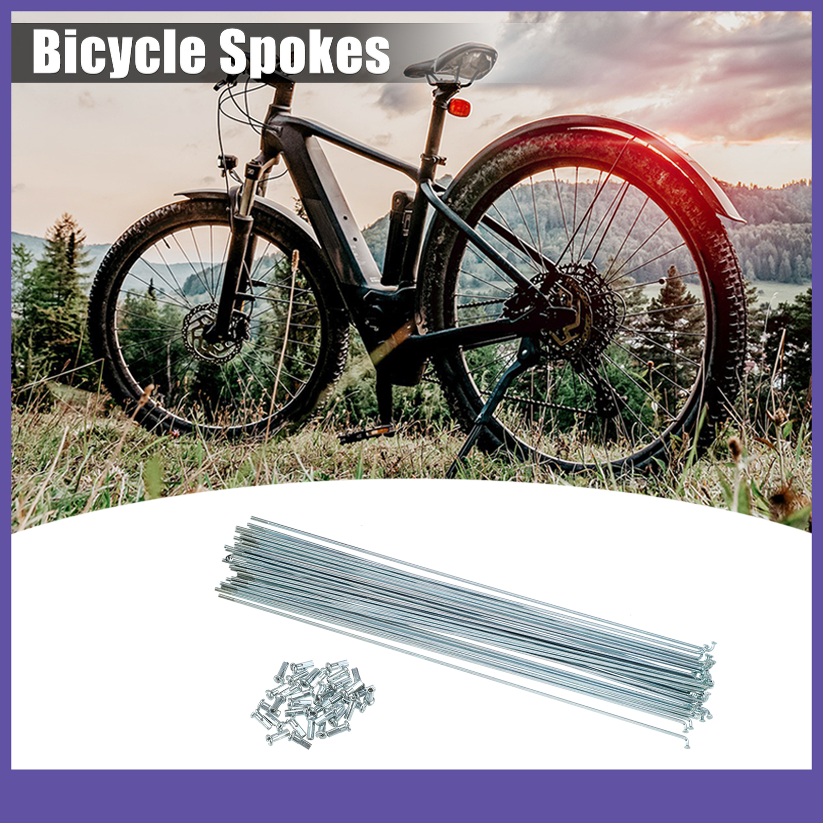 THIRTY-SIX Bicycle Spokes Universal 14G J Bend 270mm x 2mm