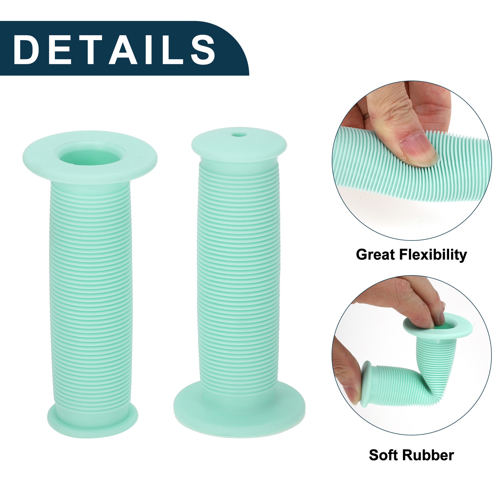 Bike Handlebar Grip Cover 100mm Lightweight MTB End Grip Protector Blue 1 Pair