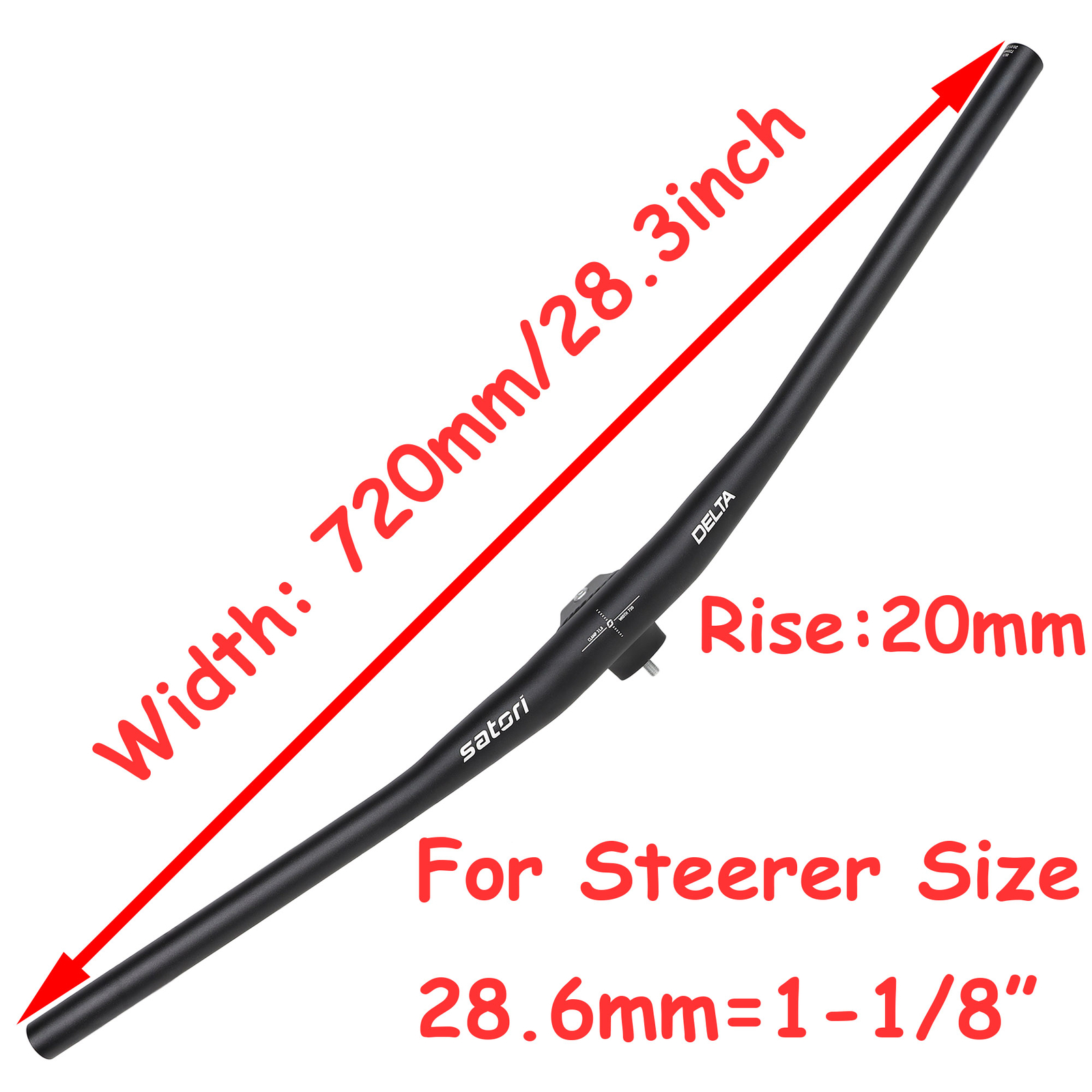 SATORI DELTA City Comfort Bike Bicycle Handlebar Width 720mm Integrated Stem