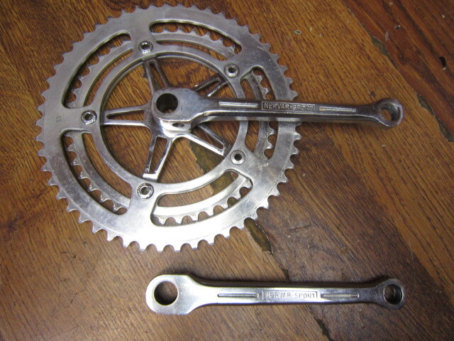 VINTAGE NERVAR SPORT 170L 52/42T COTTER PIN CRANK SET